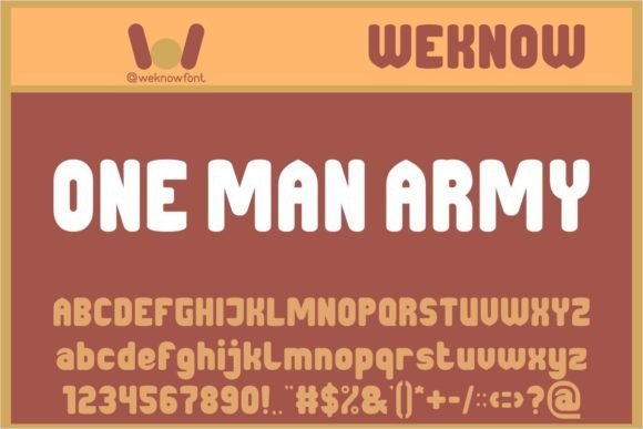 One Man Army Font - Featured Image
