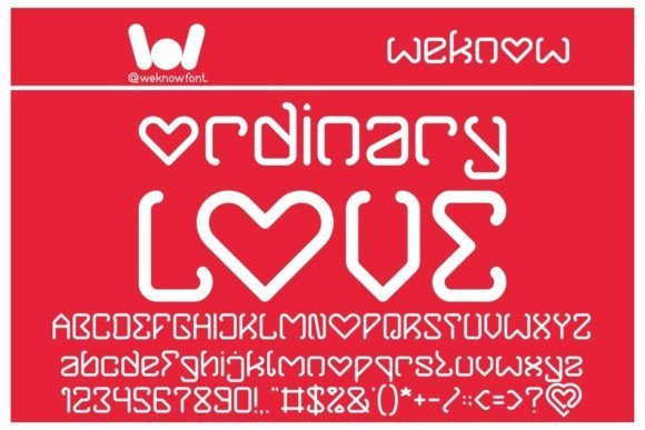 Ordinary Love Font - Featured Image