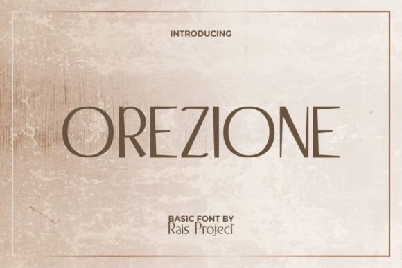 Orezione Font - Featured Image