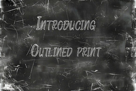 Outlined Print Font - Featured Image