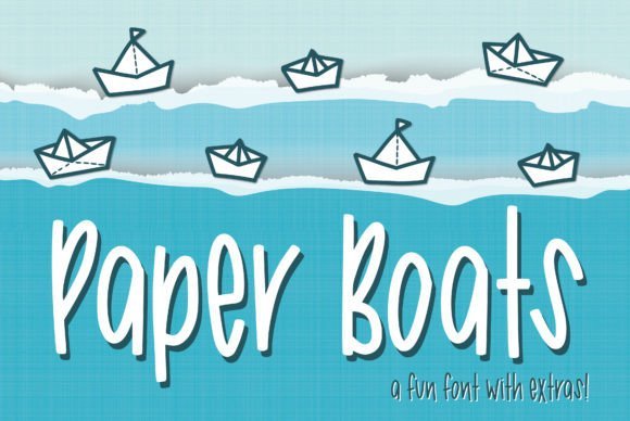 Paper Boats Font - Featured Image