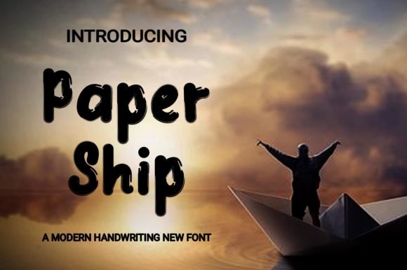 Paper Ship Font - Featured Image