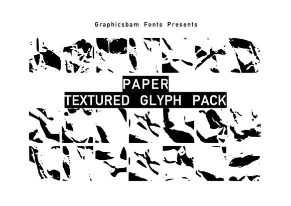 Paper Textured Glyphs Font - Featured Image