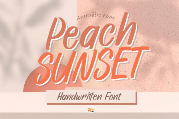 Peach Sunset Font - Featured Image