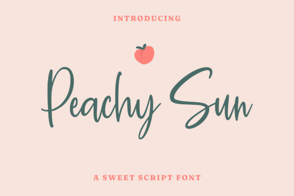 Peachy Sun Font - Featured Image
