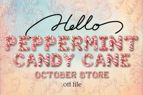 Peppermint Candy Cane Font - Featured Image