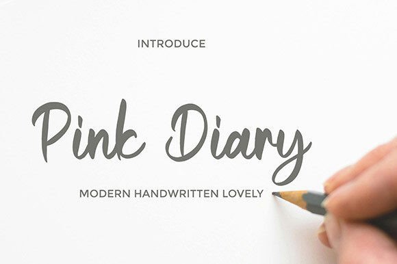 Pink Diary Font - Featured Image