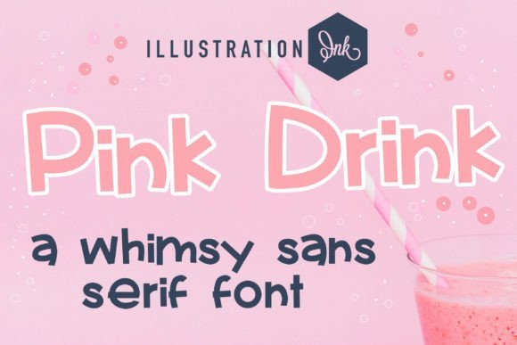 Pink Drink Font - Featured Image