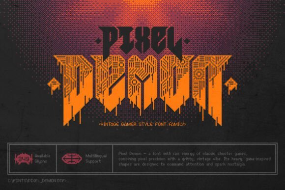Pixel Demon Font - Featured Image