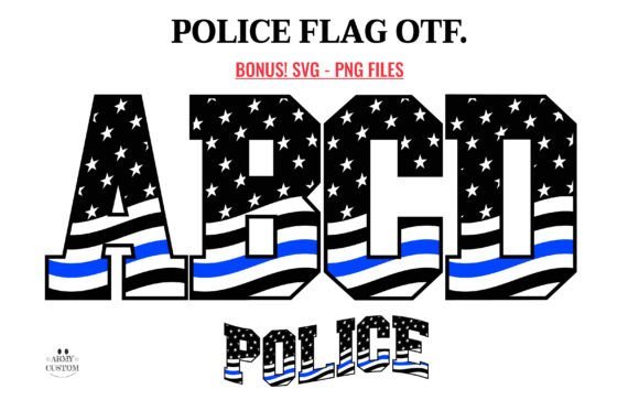 Police Flag Font - Featured Image