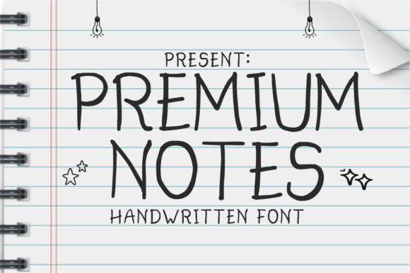 Premium Notes Font - Featured Image