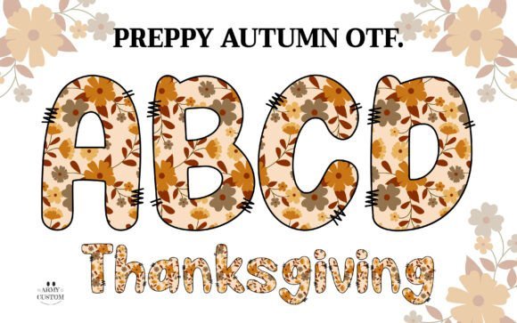 Preppyautumn Floral Font - Featured Image