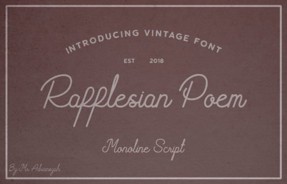 Rafflesian Poem Font - Featured Image