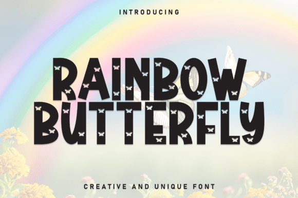 Rainbow Butterfly Font - Featured Image