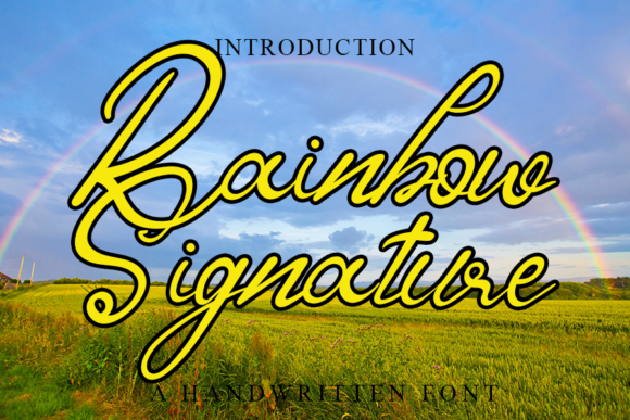 Rainbow Signature Font - Featured Image