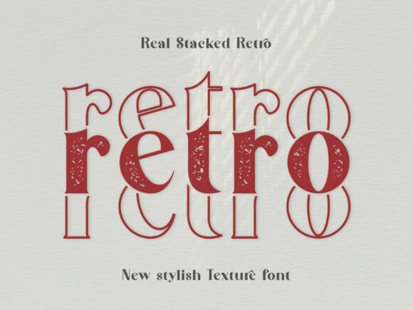 Real Stacked Retro Font - Featured Image