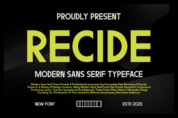 Recide Font - Featured Image