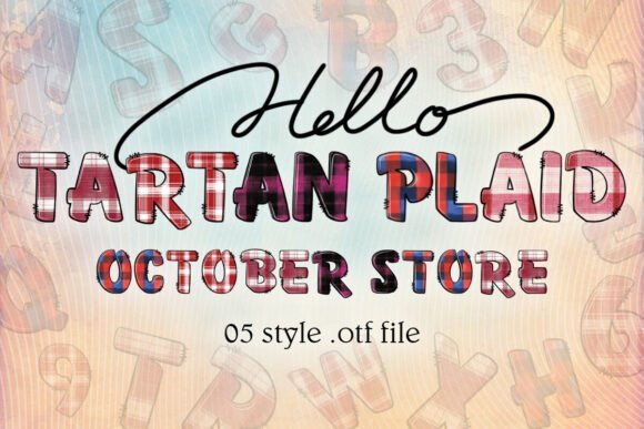 Red Tartan Plaid Font - Featured Image