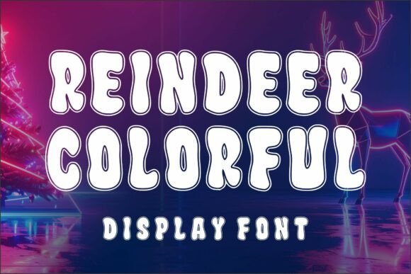 Reindeer Colorful Font - Featured Image