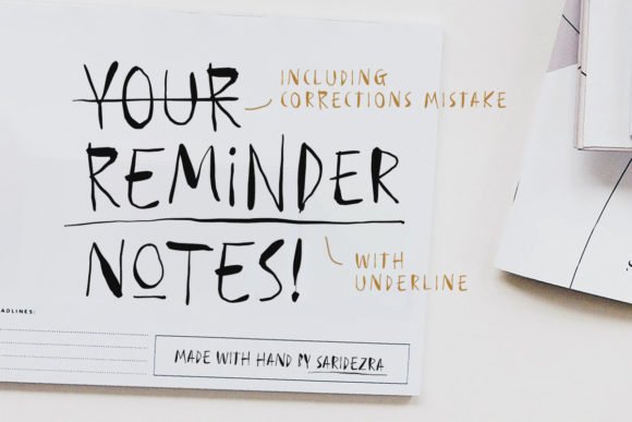 Reminder Notes Font - Featured Image
