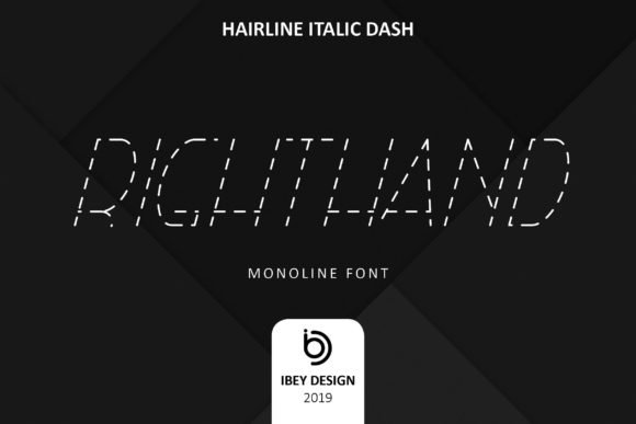 Righ THand Hairline Italic Dash Font - Featured Image