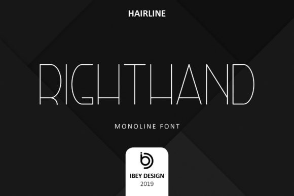 Right Hand Hairline Font - Featured Image