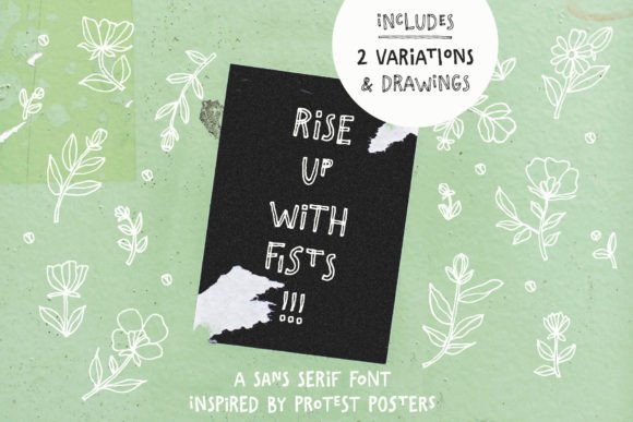 Rise Up with Fists Font - Featured Image