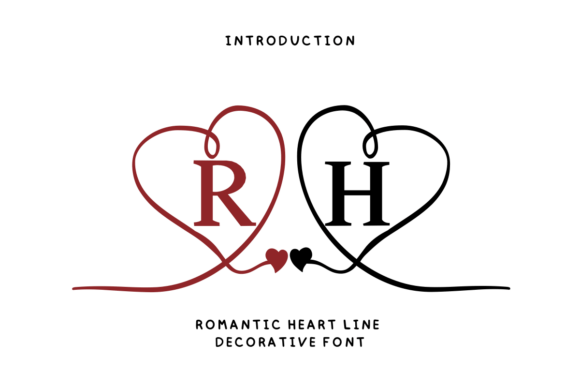 Romantic Heart Line Font - Featured Image