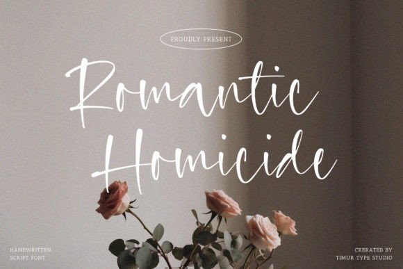 Romantic Homicide Font - Featured Image