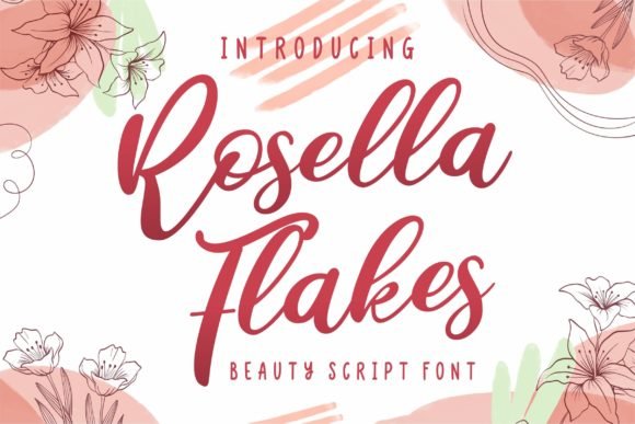 Rosella Flakes Font - Featured Image