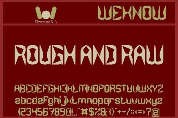 Rough and Raw Font - Featured Image