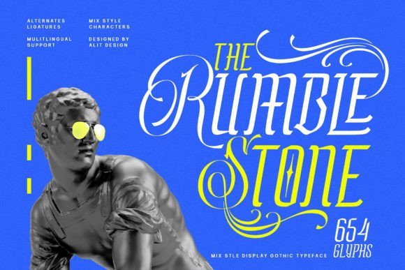 Rumble Stone Font - Featured Image