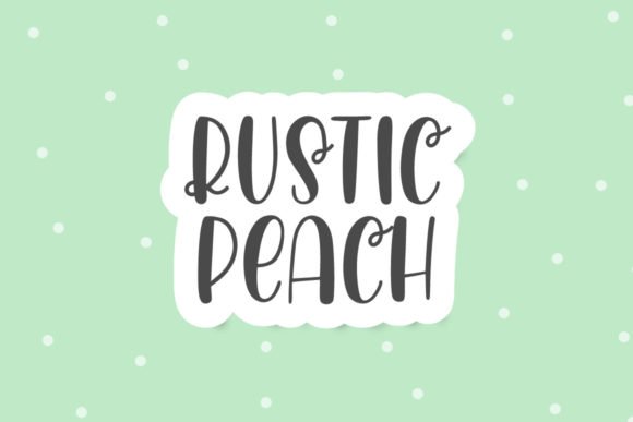 Rustic Peach Font - Featured Image
