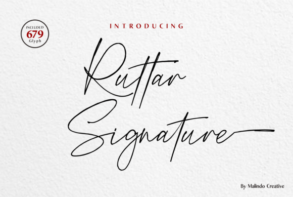 Ruttar Signature Font - Featured Image