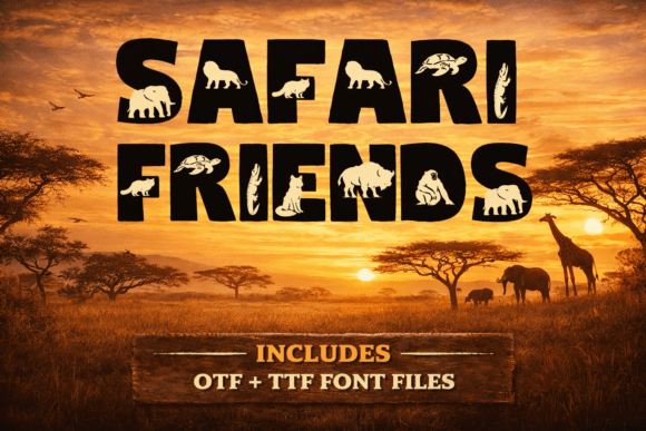 Safari Friends Font - Featured Image