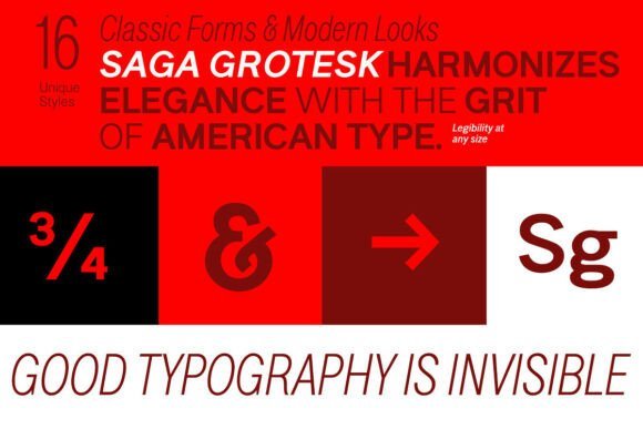 Saga Grotesk Font - Featured Image