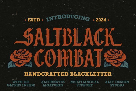 Salt Black Combat Font - Featured Image