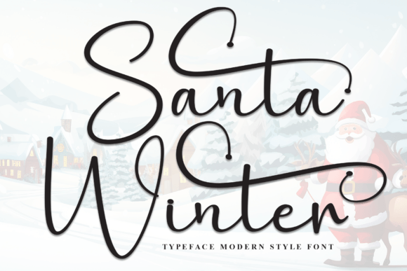 Santa Winter Font - Featured Image