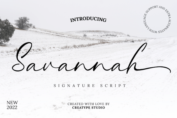 Savannah Signature Font - Featured Image