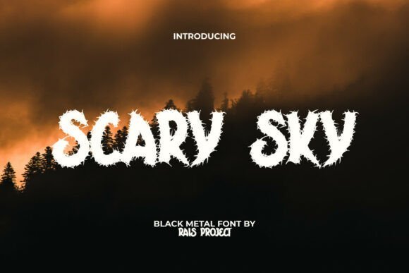 Scary Sky Font - Featured Image