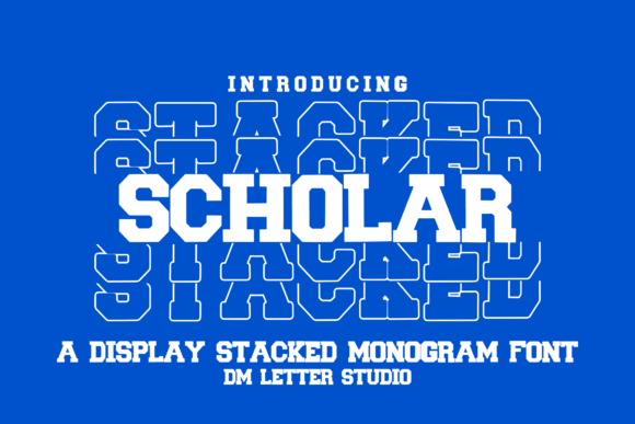 Scholar Stacked Monogram Font - Featured Image