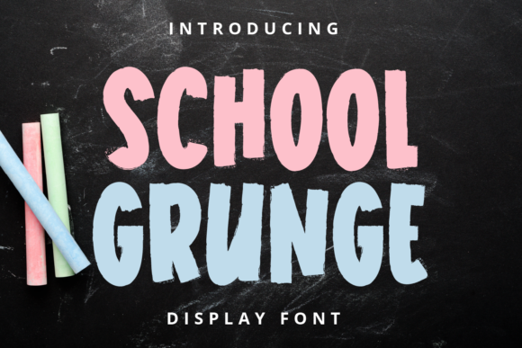 School Grunge Font - Featured Image