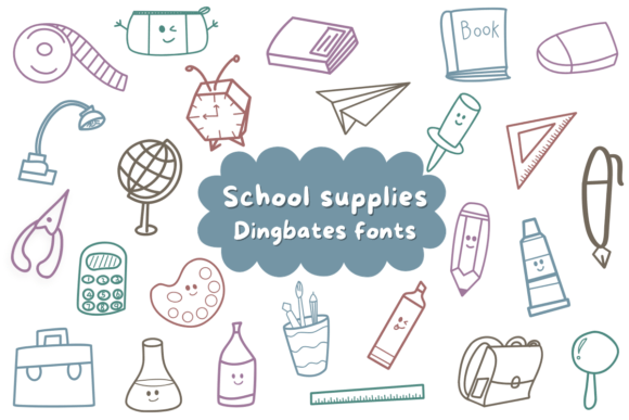 School Supplies Font - Featured Image