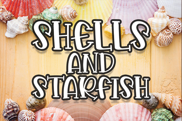 Shells and Starfish Font - Featured Image