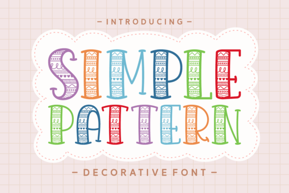 Simple Pattern Font - Featured Image