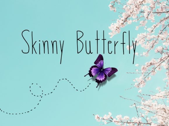Skinny Butterfly Font - Featured Image