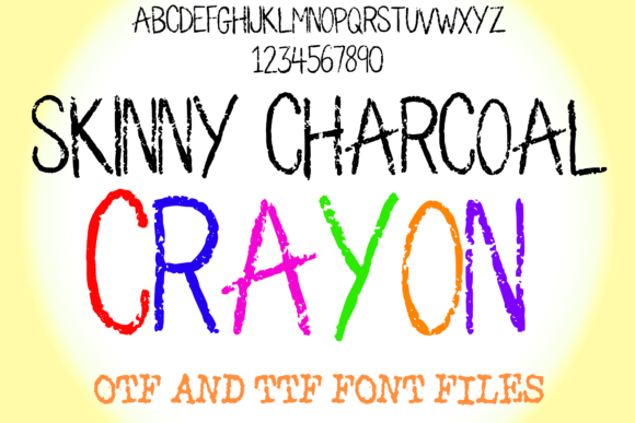 Skinny Charcoal Crayon Font - Featured Image