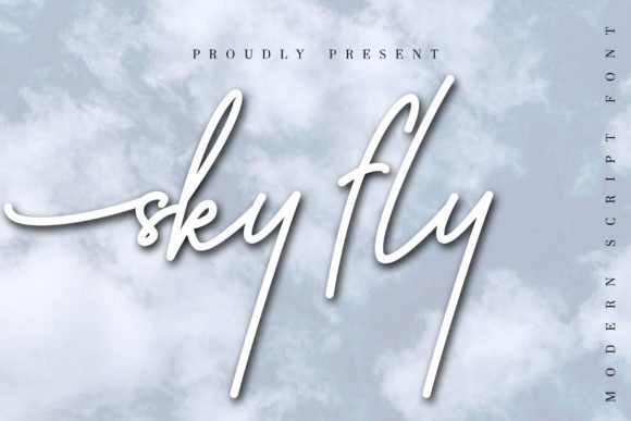 Sky Fly Script Font - Featured Image