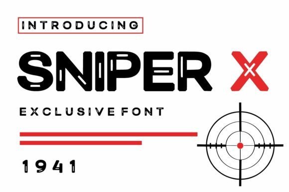 Sniper X Font - Featured Image